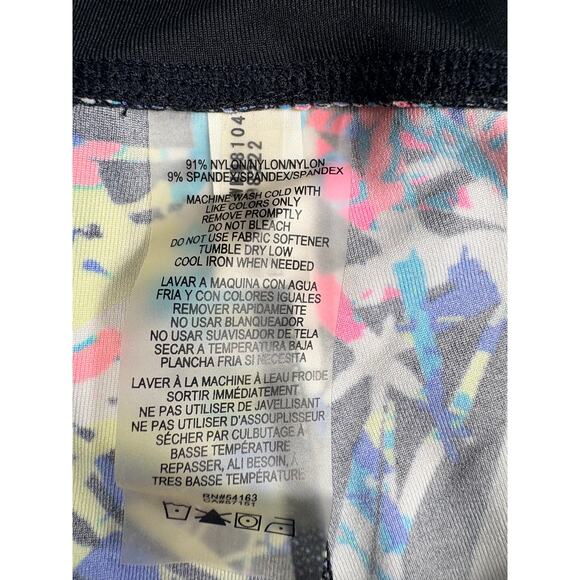 Calvin KLein Performance Wick Capri Leggings Tropical Palm Multicolor Size S - Picture 4 of 7